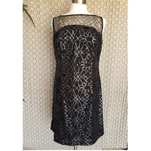 American Living | women’s size 14 dress | Black Sequin | Sleeveless Sheath
